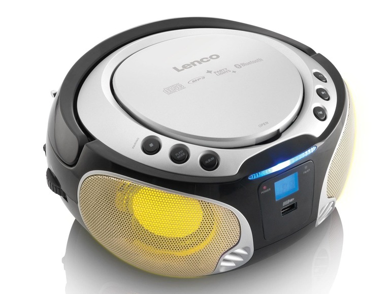 Gehe zu Vollbildansicht: Lenco SCD-550 Tragbarer CD-Radiorekorder mit MP3, USB, Bluetooth und Lichteffekten - Bild 9