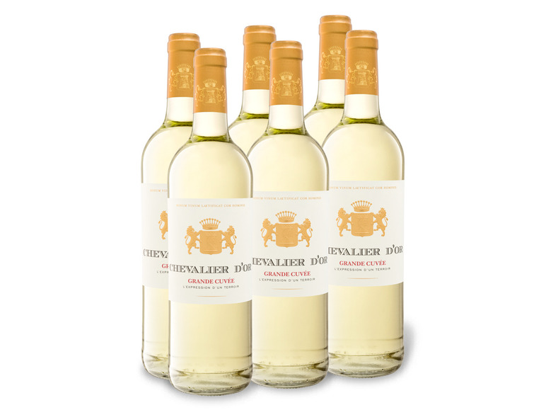 Gehe zu Vollbildansicht: 6 x 0,75-l-Flasche Weinpaket Chevalier D'Or Pays d'Hérault IGP trocken, Weißwein - Bild 1