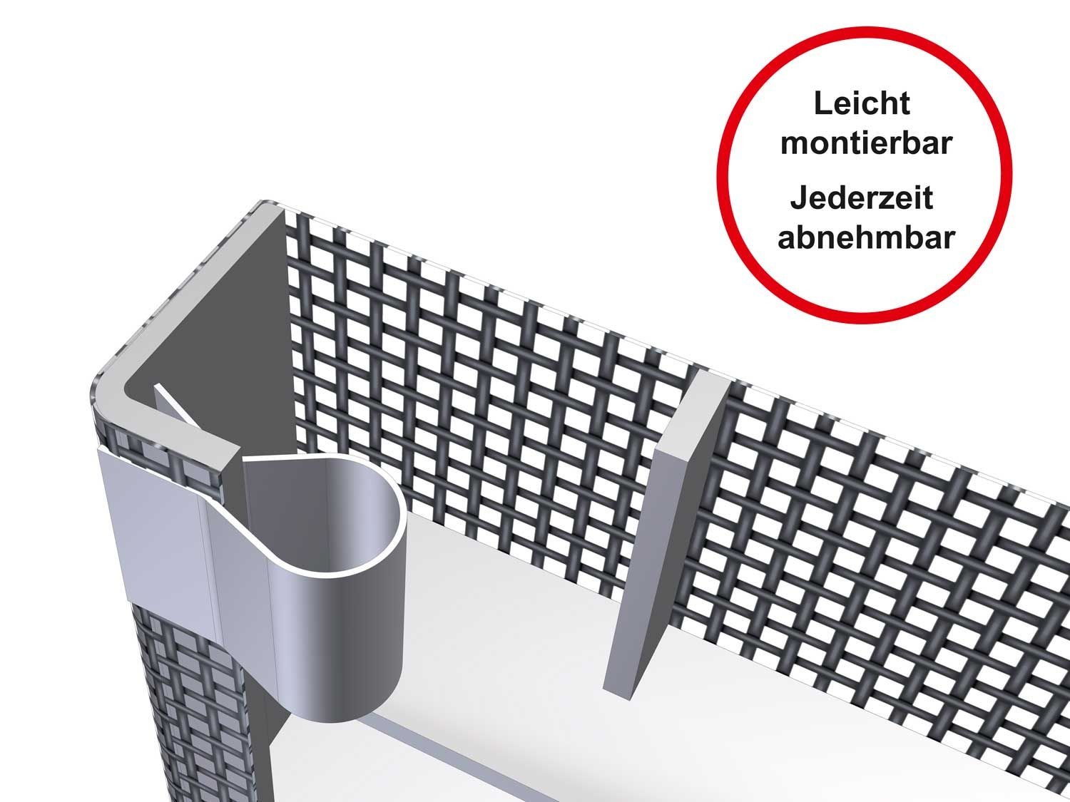wip Lichtschachtabdeckung, »Duo-Protect«, Aluminiumgewebe, inkl