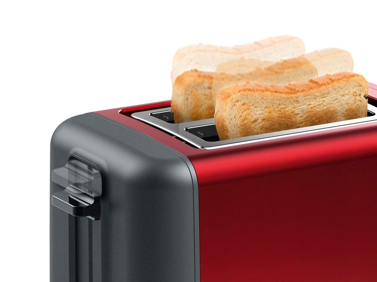 Gehe zu Vollbildansicht: BOSCH Kompakt Toaster, DesignLine, Rot - Bild 3
