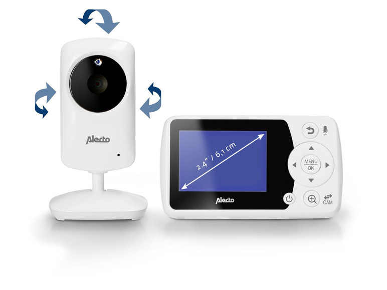 Gehe zu Vollbildansicht: Alecto DVM-64 Video-Babyphone mit 2.4-Farbdisplay, weiß - Bild 3