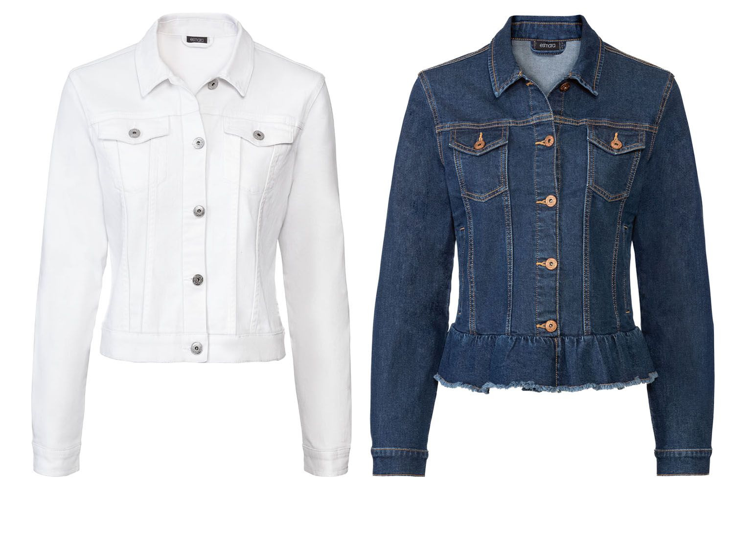 damen jeansjacke weiß