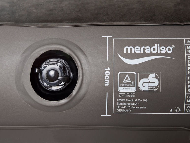 Gehe zu Vollbildansicht: MERADISO® Luftbett, für Übernachtungsgäste, mit Velours, B 137 x H 22 x T 191 cm - Bild 8