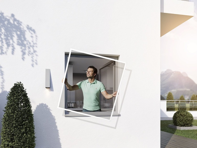 Gehe zu Vollbildansicht: wip Fenster-Insektenschutz »Super Slim«, 4,3 mm Einbautiefe, BxH 100x120 oder 120x150 cm - Bild 1