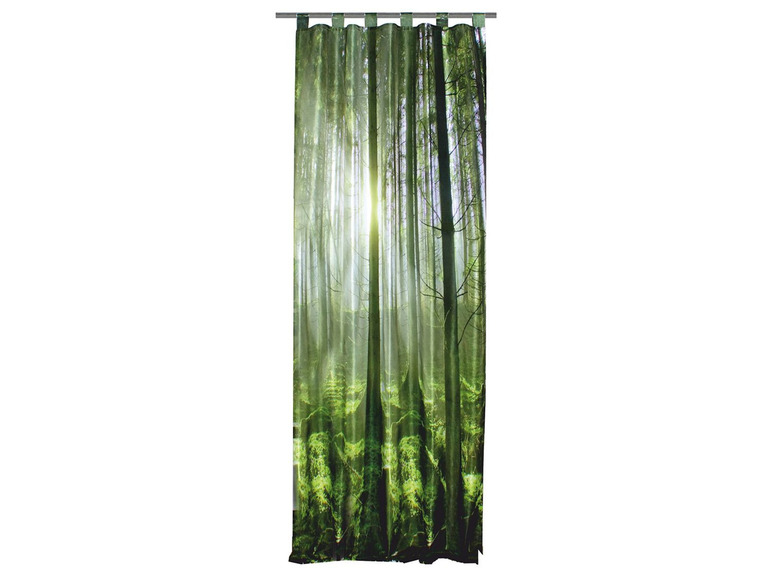 Gehe zu Vollbildansicht: Home Wohnideen Schlaufenvorhang Grüner Wald 245 x 120 cm, blickdicht - Bild 1