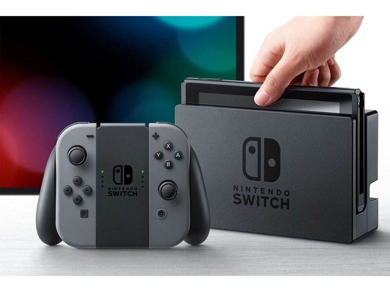 Gehe zu Vollbildansicht: Nintendo Switch Konsole Grau - Bild 3