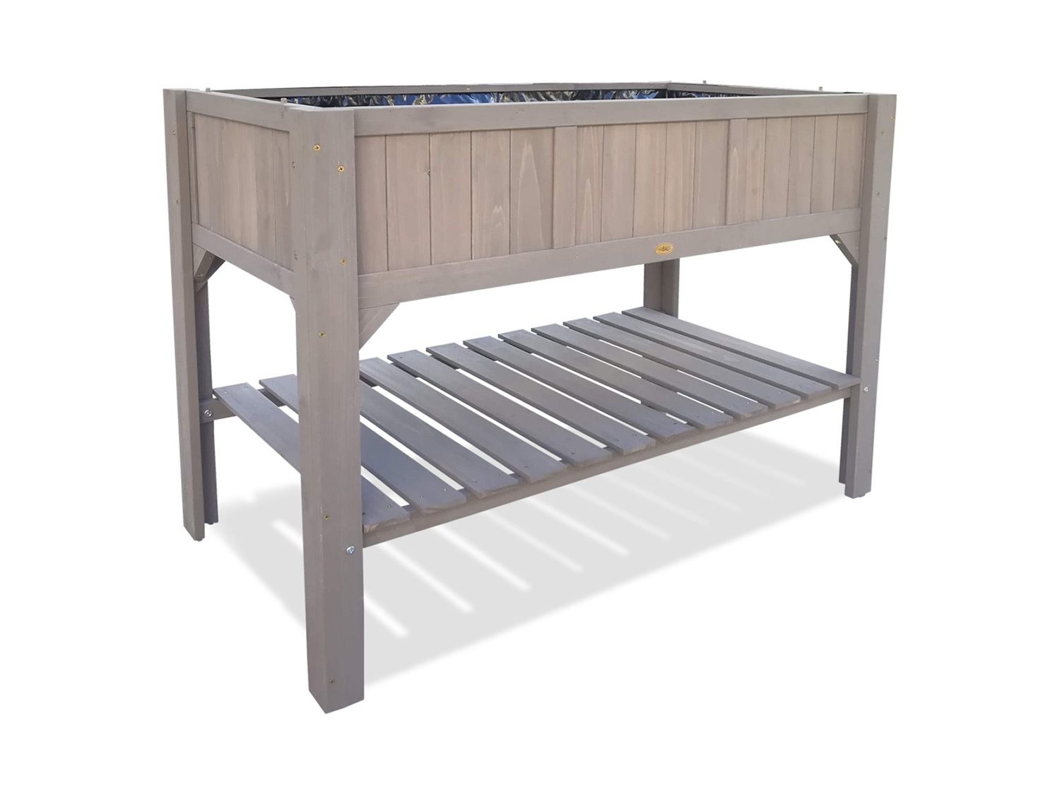 HABAU Hochbeet mit Ablage, inkl. Pflanzfolie, 117 x 90 x 59 cm, stabile