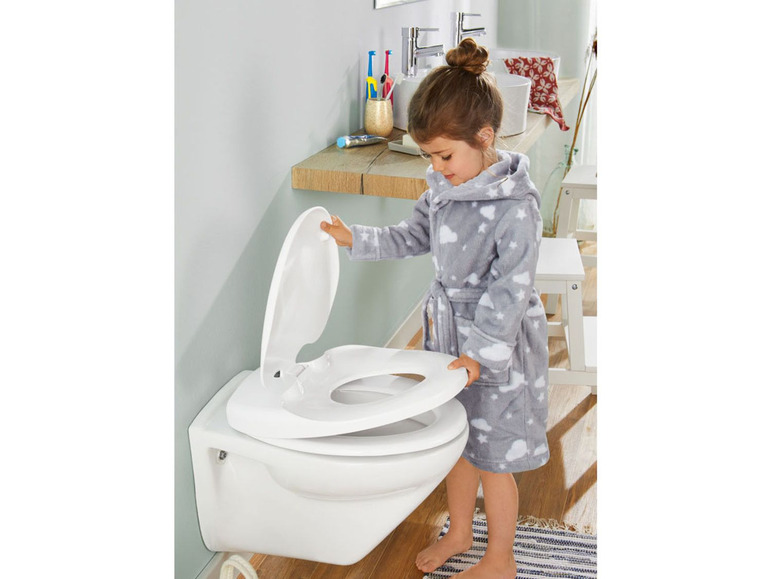 Gehe zu Vollbildansicht: MIOMARE® WC-Sitz, 150 kg Belastbarkeit, mit integriertem Kindersitz, Absenkautomatik - Bild 2