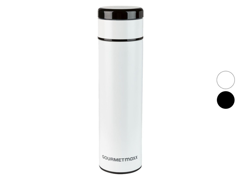 Gehe zu Vollbildansicht: Gourmet Edelstahl-Thermoflasche mit Teesieb, 500 ml - Bild 1