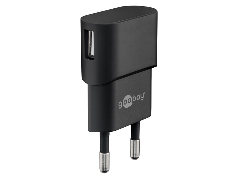 Gehe zu Vollbildansicht: Goobay USB-A 2.0 Ladegerät (5W), schwarz - Bild 1