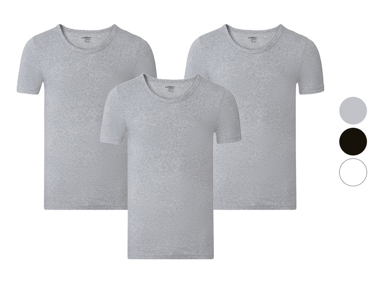Go to full screen view: LIVERGY® undershirt men, 3 pieces, made of pure cotton - Image 1