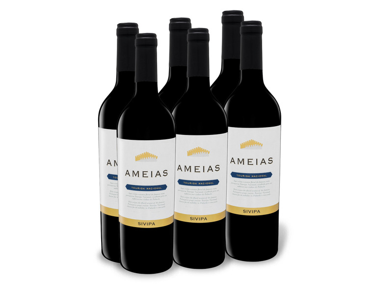 Gehe zu Vollbildansicht: 6 x 0,75-l-Flasche Weinpaket Ameias Touriga Nacional trocken, Rotwein - Bild 1