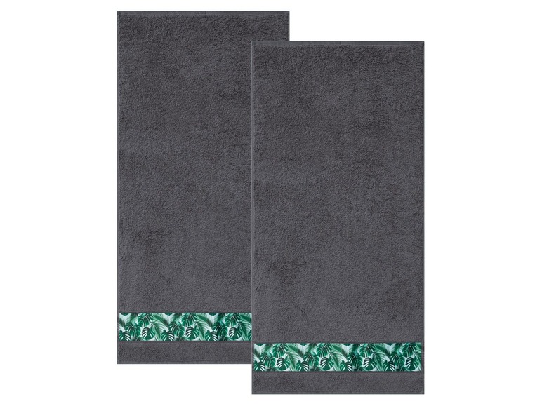 Gehe zu Vollbildansicht: MIOMARE® Handtuch, 2 Stück, 50 x 100 cm, mit dekorativer Bordüre, aus reiner Baumwolle - Bild 12
