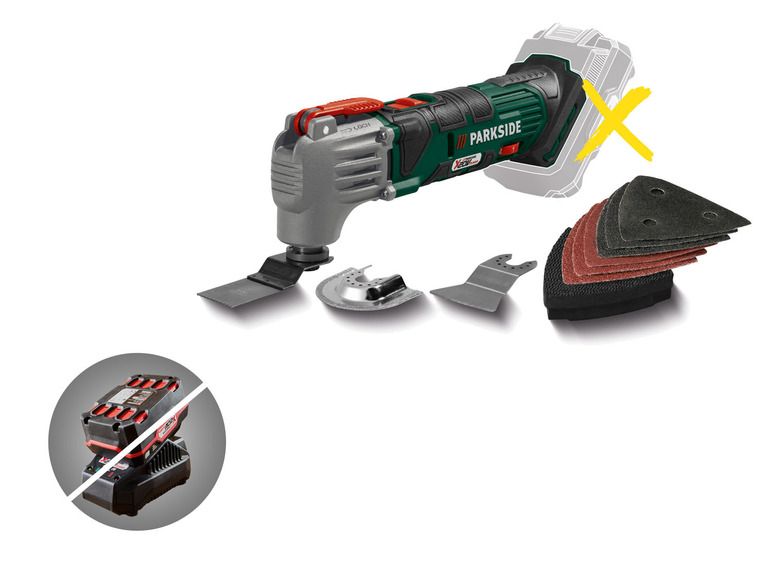 PARKSIDE cordless multifunction tool »PAMFW 20Li A1« From our PARKSIDE