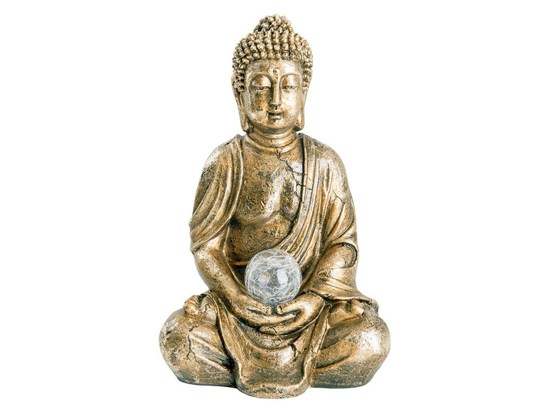 Gehe zu Vollbildansicht: näve LED-Deko-Solarleuchte Buddha - Bild 1