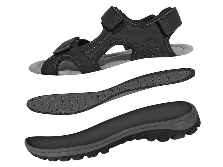 Gehe zu Vollbildansicht: LIVERGY® Sandale Herren, G-Weite, flexible Footflexx-Laufsohle, Lederdecksohle - Bild 18