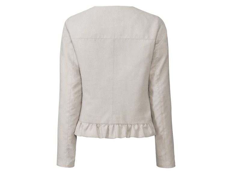 Gehe zu Vollbildansicht: ESMARA® Jacke Damen, in Velourslederoptik, seitliche Eingrifftaschen und Reißverschluss - Bild 4