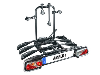 EUFAB Fahrradträger Anhängerkupplung »Amber IV«, 4 Fahrräder, Befestigung an der Kupplung