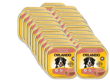ORLANDO Hundevollnahrung Feine Pastete mit Kalb & Huhn, 21 x 300 g