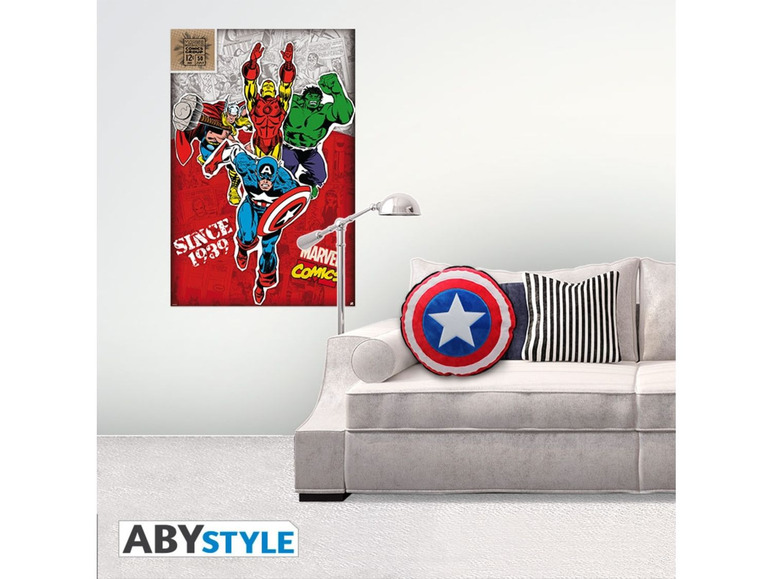 Gehe zu Vollbildansicht: Abysse Deutschland GmbH Kissen Marvel Captain America Schild - Fanartikel - Bild 5