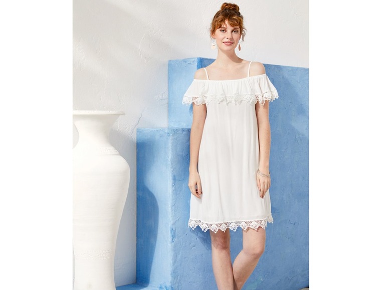 Gehe zu Vollbildansicht: ESMARA® Kleid Damen, mit Viskose und Baumwolle - Bild 3