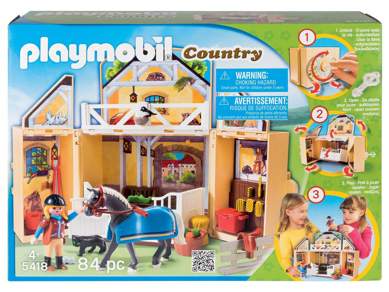 Gehe zu Vollbildansicht: Playmobil Aufklapp-Spielbox »Reitstall« - Bild 1
