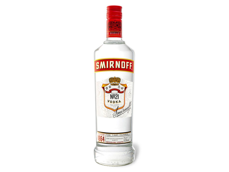 Gehe zu Vollbildansicht: Smirnoff Vodka Red Label No.21 1l 37,5% Vol - Bild 1