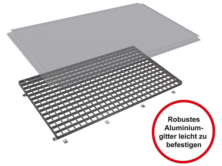 wip Lichtschachtabdeckung, »Duo-Protect«, Aluminiumgewebe, inkl