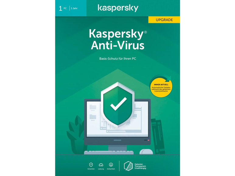 Gehe zu Vollbildansicht: Koch Media Kaspersky Anti-Virus Upgrade (1 Gerät I 1 Jahr) (Code in a Box) - CD-ROM-Eurobox - Bild 1