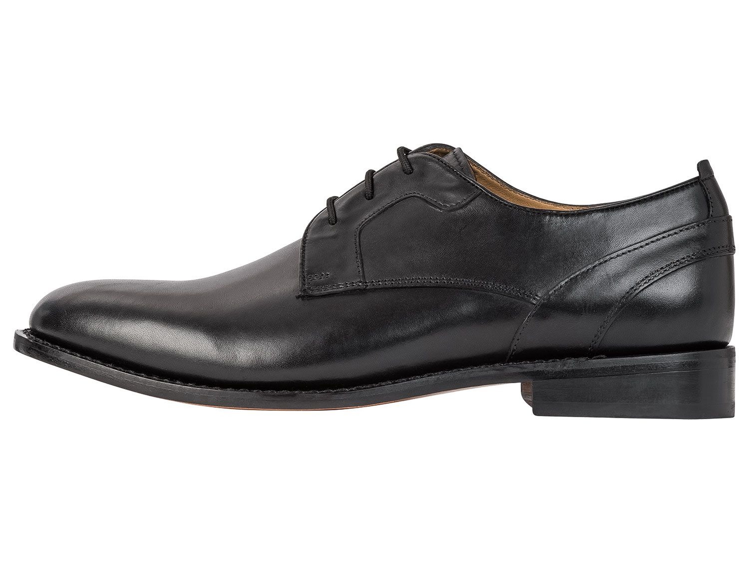 LIVERGY® Businessschuhe Herren, Echtleder, klassischer Brogue-Look