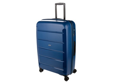 TOPMOVE® Koffer, 90 L Volumen, bis 28 kg Füllgewicht, 4 Rollen, Polypropylen-Schale, blau