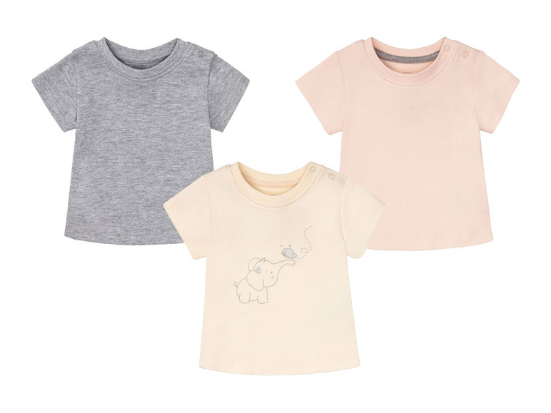 Gehe zu Vollbildansicht: LUPILU® 3 Baby T-Shirts, mit Bio-Baumwolle - Bild 2