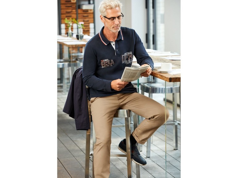 Gehe zu Vollbildansicht: LIVERGY® Poloshirt Herren, kleine Seitenschlitze, Pikee-Qualität, aus reiner Baumwolle - Bild 6