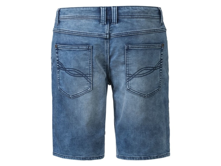 Gehe zu Vollbildansicht: LIVERGY® Bermuda Herren, Sweat-Qualität in Jeans-Optik, mit YKK-Markenreißverschluss - Bild 4