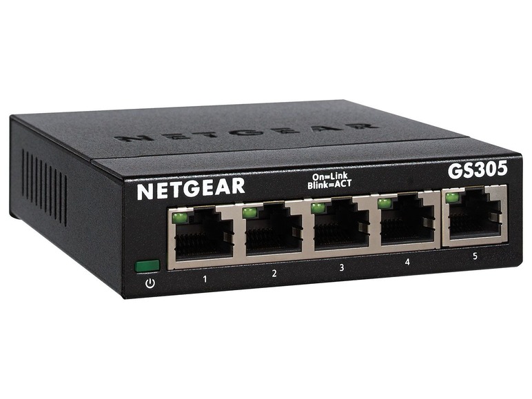 Gehe zu Vollbildansicht: NETGEAR GS305 5-Port Gigabit Ethernet unmanaged Switch - Bild 1
