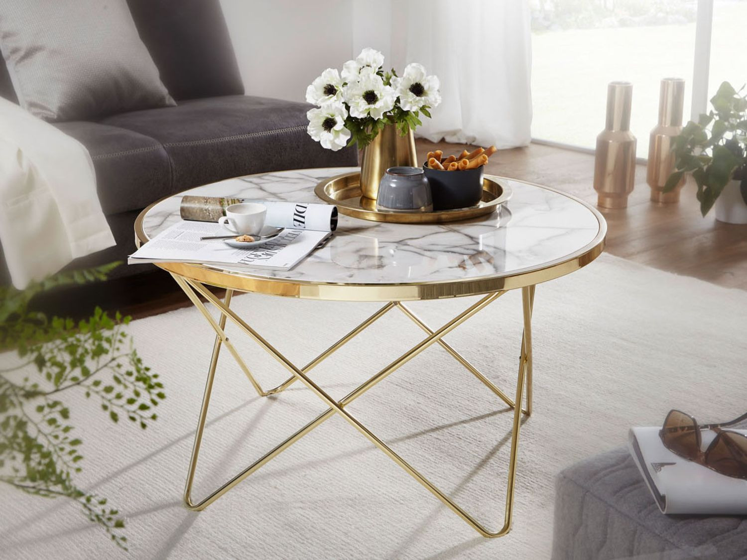 Wohnling Couchtisch Marmor Optik Lidl De