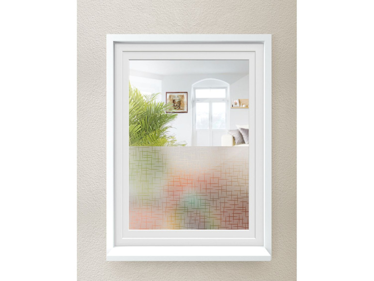 Gehe zu Vollbildansicht: MELINERA® Fenster-Sichtschutzfolie, selbsthaftend, zuschneidbar, wiederverwendbar - Bild 2
