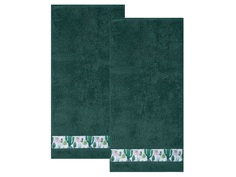 Gehe zu Vollbildansicht: MIOMARE® Handtuch, 2 Stück, 50 x 100 cm, mit dekorativer Bordüre, aus reiner Baumwolle - Bild 9