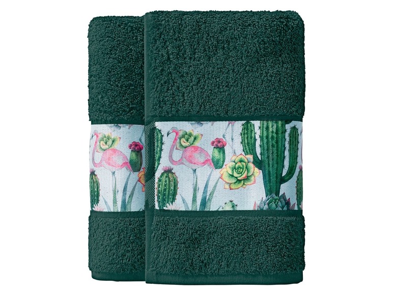 Gehe zu Vollbildansicht: MIOMARE® Handtuch, 2 Stück, 50 x 100 cm, mit dekorativer Bordüre, aus reiner Baumwolle - Bild 11