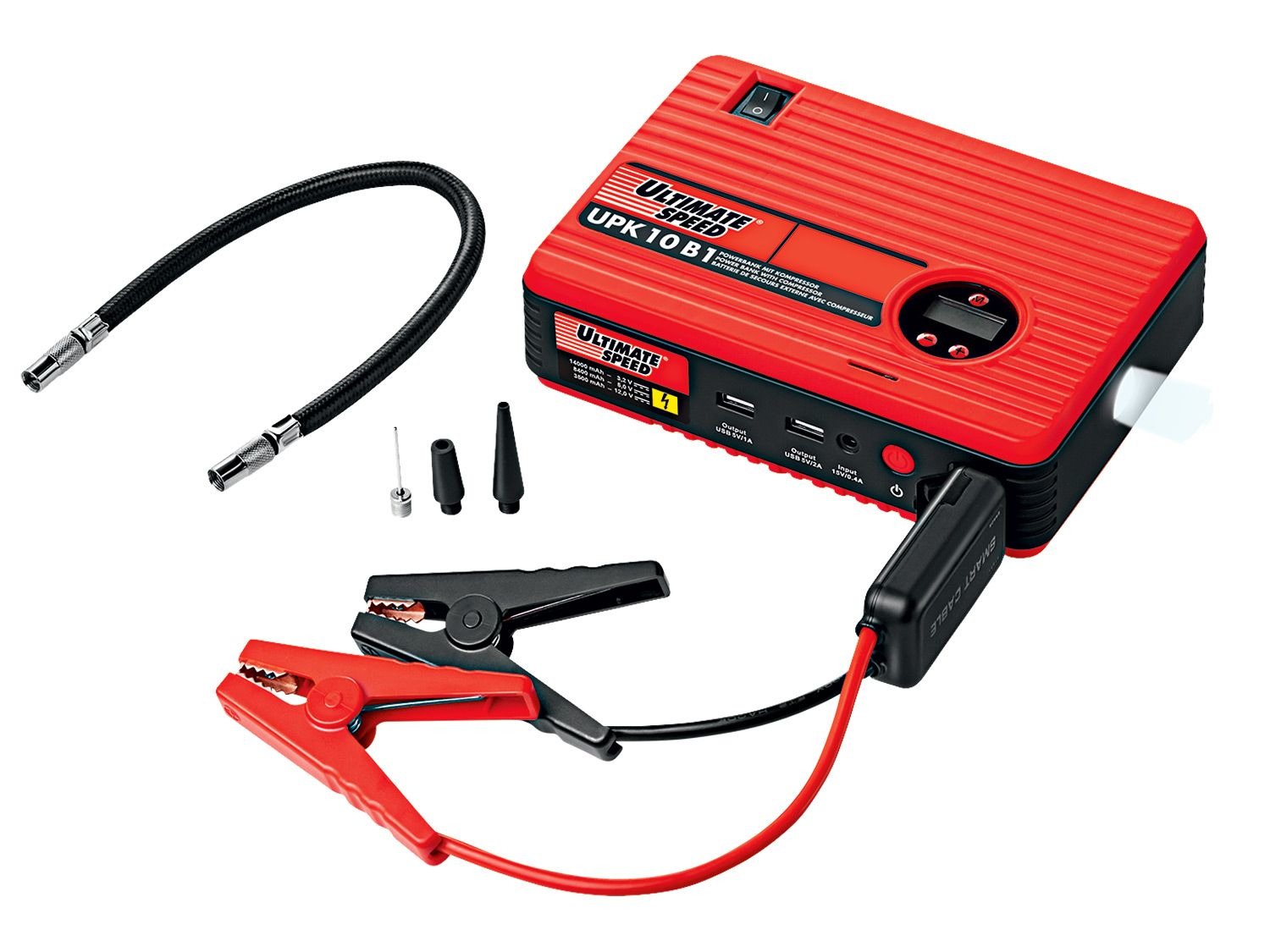 ULTIMATE SPEED® Powerbank mit Kompressor »UPK 10 B1«, für Kfz