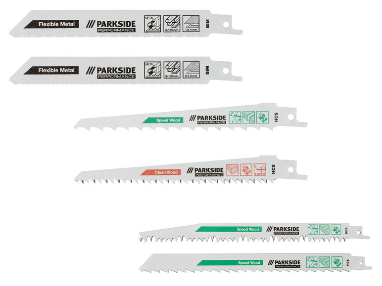 Go to full screen view: PARKSIDE PERFORMANCE saber saw blades »PFSZP 3 A1«, 2-piece - Image 1
