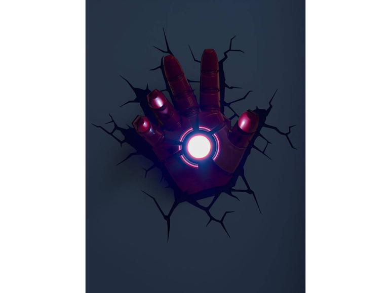 Gehe zu Vollbildansicht: heo GmbH Lampe Marvel Iron Man Hand 3D - Fanartikel - Bild 2