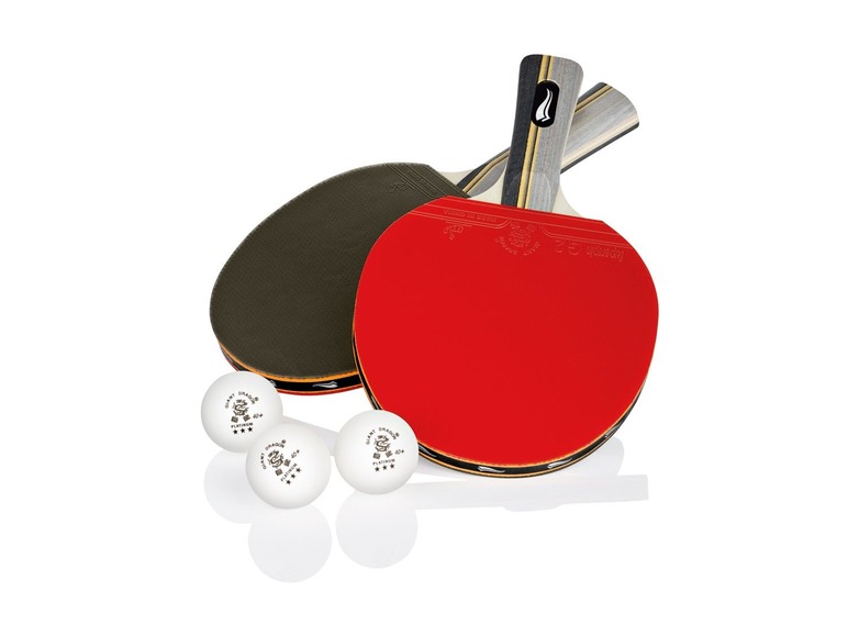 Gehe zu Vollbildansicht: CRIVIT® Tischtennisset, 2 Schläger, 3 Bälle, mit Superspin-G2, Aufbewahrungstasche - Bild 3