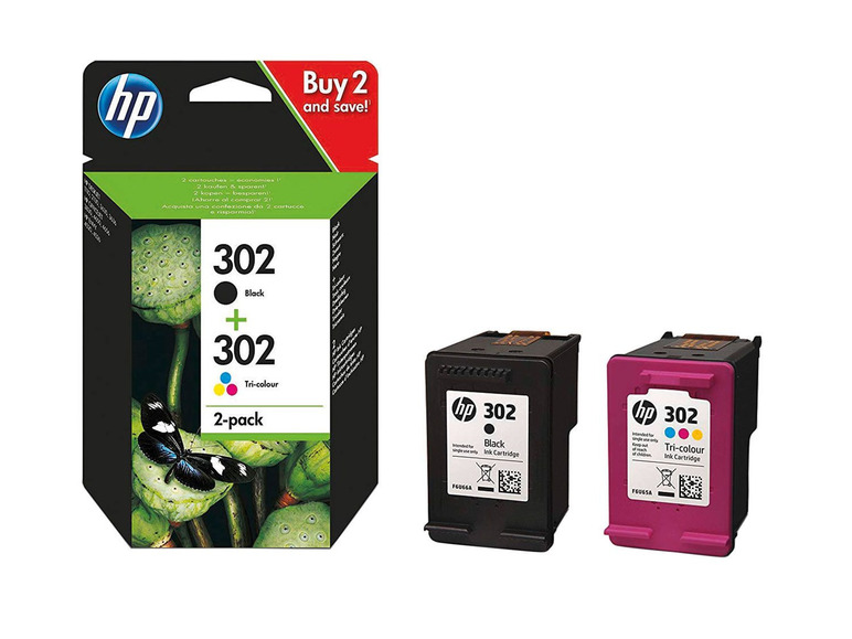 Gehe zu Vollbildansicht: HP 302 2er Pack Druckerpatrone BK+CMY - Bild 1