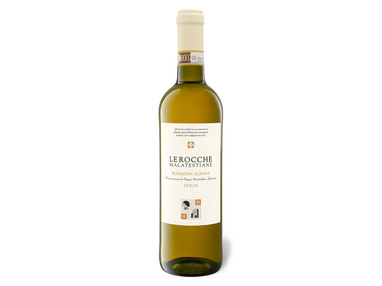 Gehe zu Vollbildansicht: Le Rocche Malatestiane Albana di Romagna DOCG lieblich, Weißwein 2020 - Bild 1