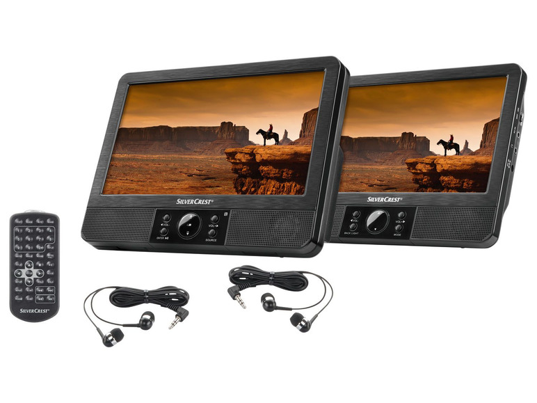 Gehe zu Vollbildansicht: SILVERCREST® Portabler DVD Player mit 2 x 9 Bildschirmen SPDVD 1A1 - Bild 1