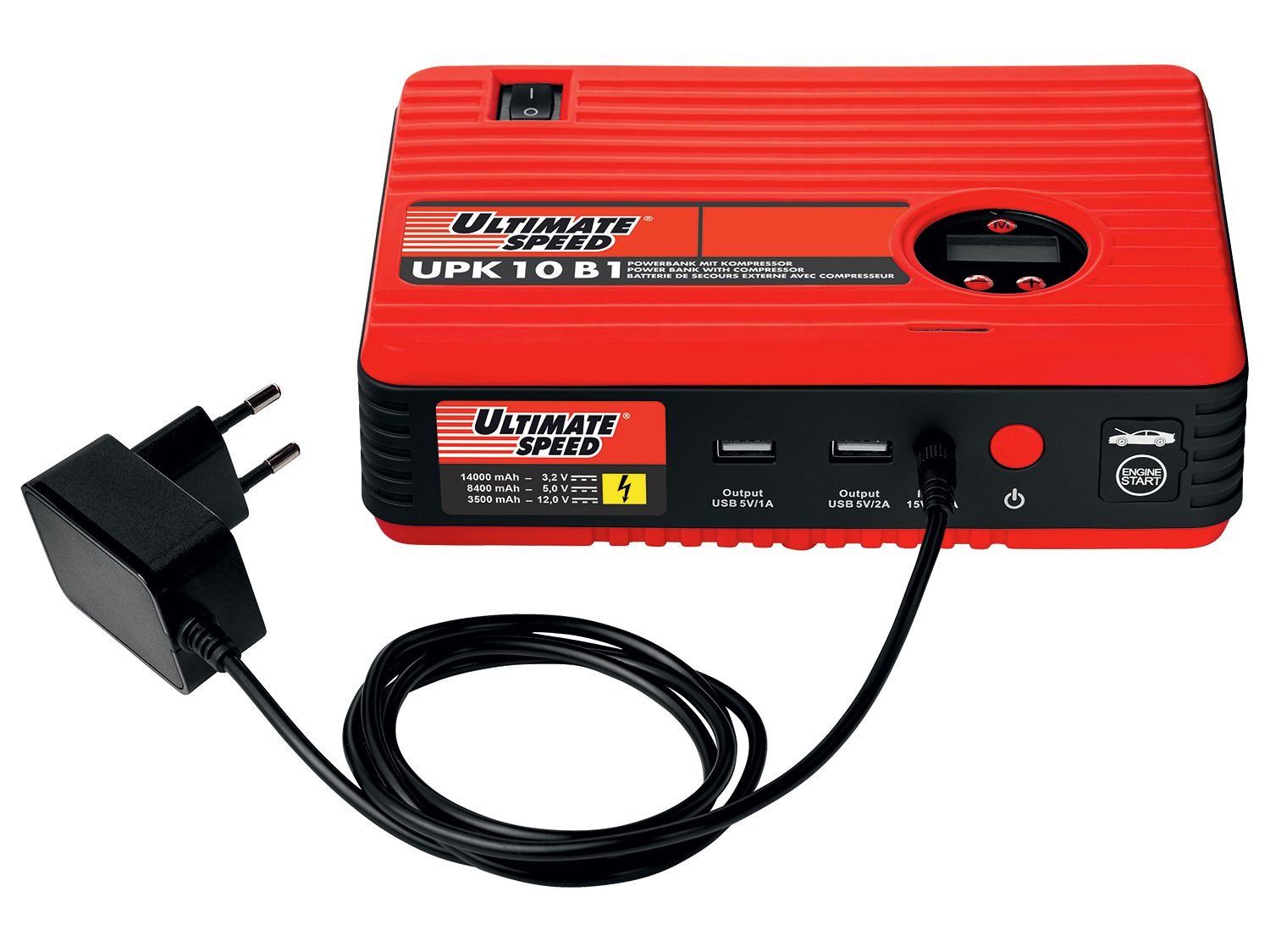ULTIMATE SPEED® Powerbank mit Kompressor »UPK 10 B1«, für Kfz