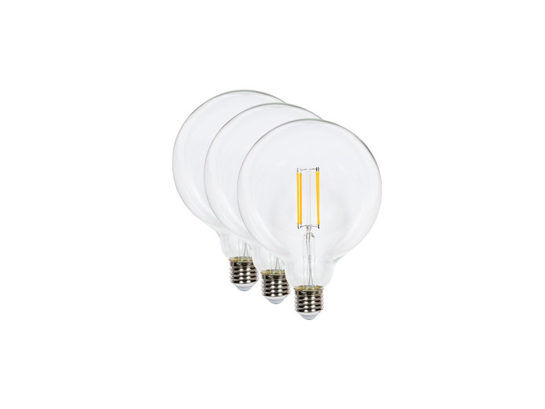 Gehe zu Vollbildansicht: LIVARNO LUX® LED-Leuchtmittel Filament Birne, 3er Set, E27 Fassung - Bild 6