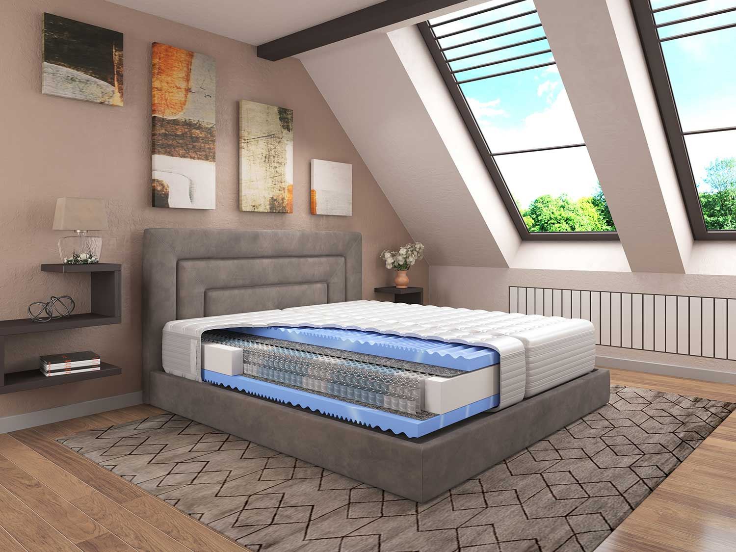 Hn8 Schlafsysteme 7Zonen Taschenfederkernmatratze XXL Gelstar T1000