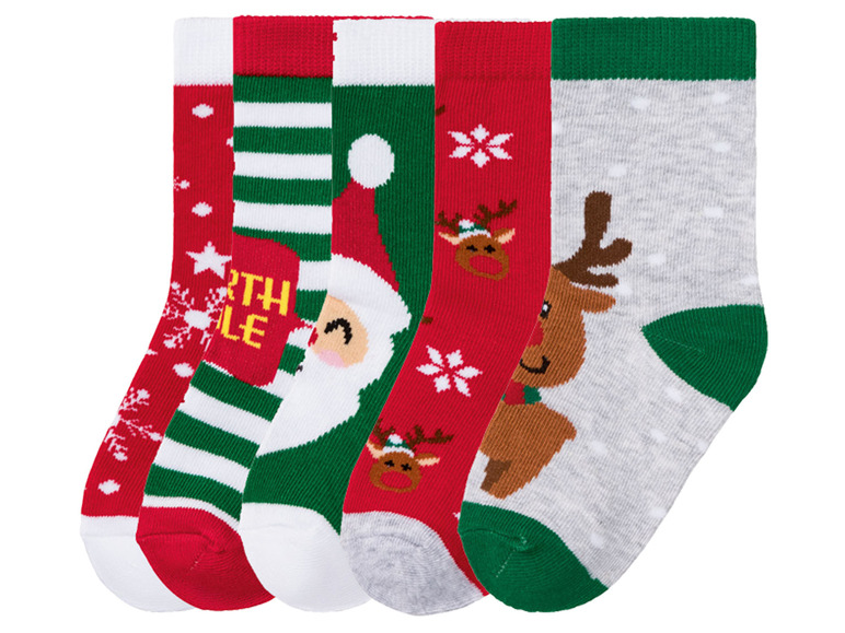 Gehe zu Vollbildansicht: PEPPERTS® Kleinkinder Jungen Weihnachts-Socken, 5 Paar - Bild 13
